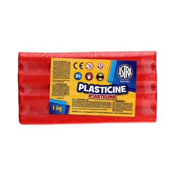 Plastelina 1kg czerwona luz Astra