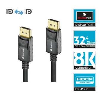 Sonero XPDC020-018 DisplayPort 8K 32,4Gbps 1,8m
