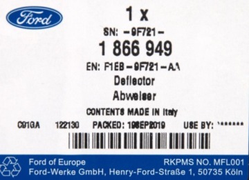 Верхнее воздушного рулевого колеса Focus 2014- Ford Org OE