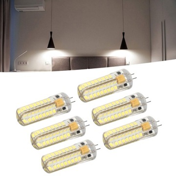 6шт G4 светодиодная лампа 700лм 7Вт 72LED освещение