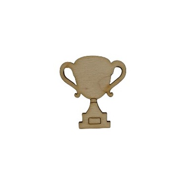 Puchar drewno decoupage scrapki dekor 4,5 cm