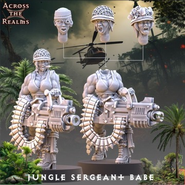 Jungle Sergeant Babe - 1 Model. Wybierz wariant. Model zastępczy dla Tabletops