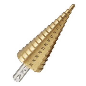 WIERTŁO STOPNIOWE STOŻKOWE HSS4241 ZAKRES 4-32 mm
