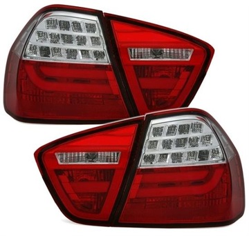 LAMPY TYLNE BMW E90 SEDAN 05-08 RED WHITE LED