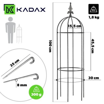 ПЕРГОЛА САДОВАЯ ОПОРА ДЛЯ РАСТЕНИЙ ЦВЕТЫ 100см