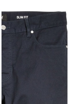 H&M Spodnie z diagonalu Slim fit męskie jeansy 29