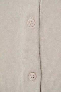 H&M Klasyczny Kobiecy Sweter Rozpinany Kardigan Kawa z Mlekiem XS 34