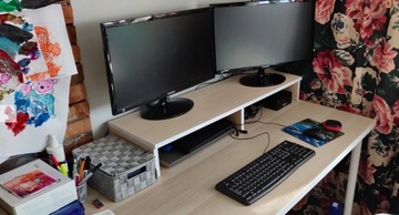 СТЕНД, полка ДЛЯ ДВУХ МОНИТОРОВ ---> НА ЗАМЕР