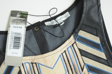 ГЛАМУРНЫЙ Короткий топ из кожи + ацтекские узоры S/M