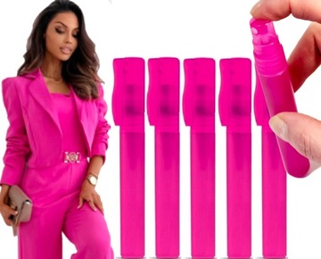 BUTELKA 8ml ATOMIZER SPRAY WIELORAZOWY DOZOWNIK NA PERFUMY RÓŻOWY 5szt