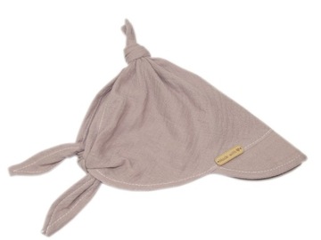 CHUSTKA Z DASZKIEM NA LATO MUŚLINOWA DOUBLE GAZE TAUPE
