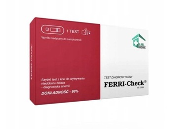 TEST FERRI-CHECK,WYKRYWANIE NIEDOBORU ŻELAZA 1SZT