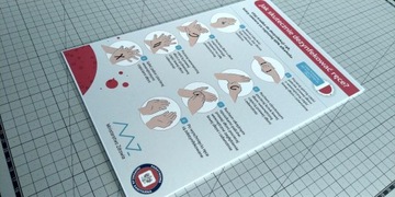 Табличка ПВХ А4 ИНСТРУКЦИЯ ПО ДЕЗИНФЕКЦИИ РУК 20х30