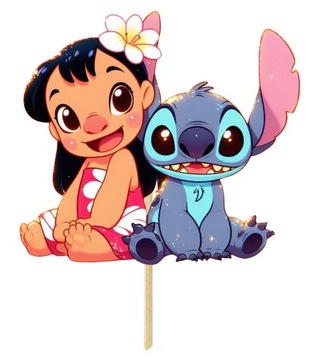 ТОППЕРЫ ТОПЕРЫ ДЛЯ ТОРТА ЧАШКИ УКРАШЕНИЯ ЛИЛО И СТИЧ СТИК СТИТЧ 8 шт.