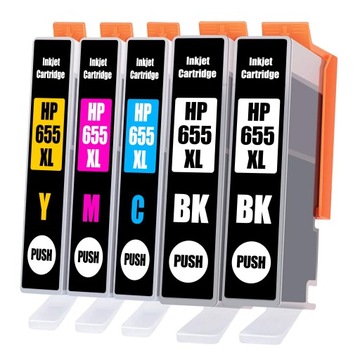 5x TUSZ 655 XL DO HP DESKJET ADVANTAGE 3525 4615 4625 5520 5525 6520 6525