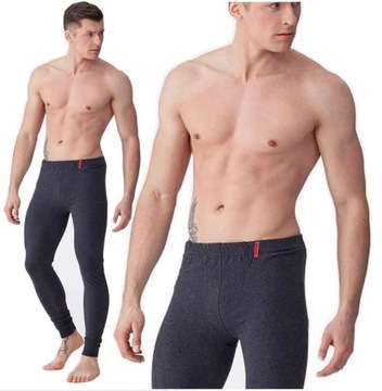 KALESONY MĘSKIE KEY 155 HOT TOUCH BAWEŁNA SZARY M