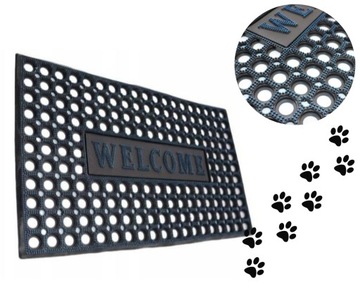 КОВРИК ДЛЯ ВХОДНОЙ ДВЕРИ, РЕЗИНОВЫЙ, НАРУЖНЫЙ, 75x45 см