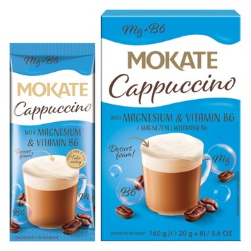 Mokate Cappuccino z Magnezem 160g kartonik