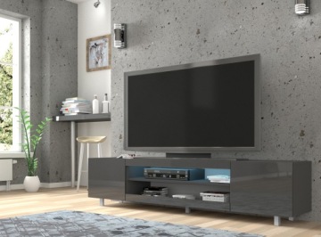 Szafka RTV komoda KATE 189 cm biały połysk