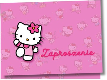 ZAPROSZENIA URODZINOWE HELLO KITTY 15x10cm
