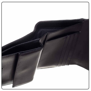 CALVIN KLEIN BEZPIECZNY PORTFEL LOCK TRIFOLD BLACK