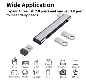 USB-концентратор Type-C Портативный многопортовый порт Type C с портом USB 3.0
