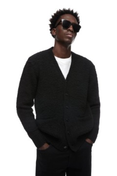 ZARA ORIGINS TEKSTUROWY KARDIGAN CZARNY L WIOSNA