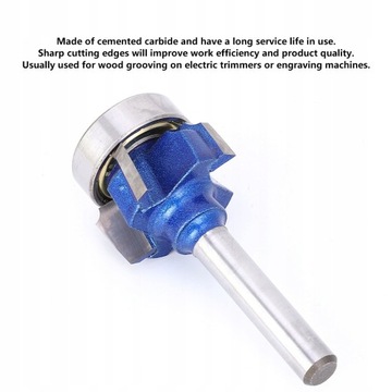 ФРЕЗА С ПОДШИПНИКОМ, ЗАГРУГЛЕНИЕ, 8MM R2