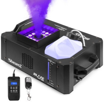 Вертикальная дымовая машина, дымовая машина мощностью 1800 Вт со светодиодной подсветкой и двумя пультами дистанционного управления DMX.