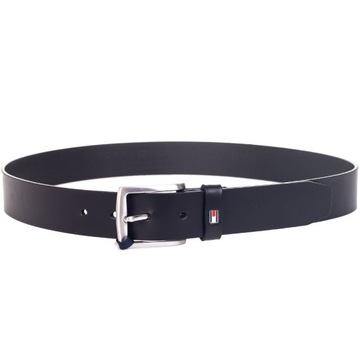 TOMMY HILFIGER MĘSKI PASEK DO SPODNI NEW DENTON 3.5 BELT CZARNY r.115