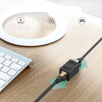 ZŁĄCZKA kabla sieciowego LAN RJ45 łącznik przedłużka przedłużacz kat. 6