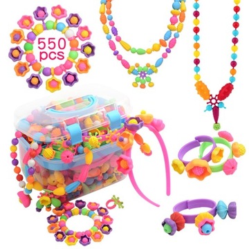 Набор для рукоделия из 550 бусин Pop Beads