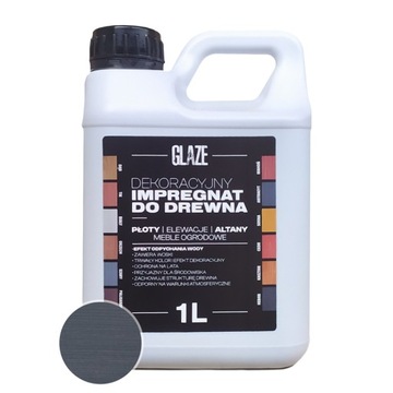 Impregnat koloryzujący drewno GLAZE Antracyt 1L