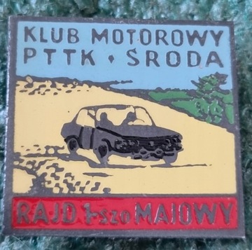 ODZNAKA KLUB MOTOROWY ŚRODA - RAJD 1-SZO MAJOWY