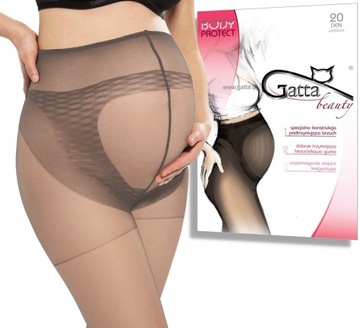 Rajstopy ciążowe GATTA Body Protect 20DEN Lycra 4-L beżowe