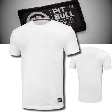 PITBULL WEST COAST T-SHIRT KOSZULKA MĘSKA NO LOGO BASIC 190g BIAŁA 3XL