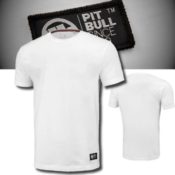 PITBULL WEST COAST T-SHIRT KOSZULKA MĘSKA NO LOGO BASIC 190g WHITE BIAŁA XL