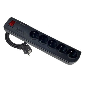 PRZEDŁUŻACZ LISTWA ZASILAJĄCA 230V 5XGN 2XUSB