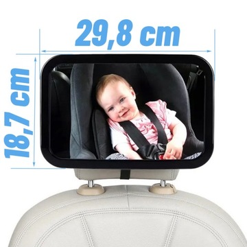 ЗЕРКАЛО ДЛЯ НАБЛЮДЕНИЯ ЗА РЕБЕНКОМ В МАШИНЕ, ПРОЗРАЧНОЕ И БЕЗОПАСНОЕ