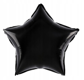 Balon Foliowy Czarna Gwiazda 45 cm