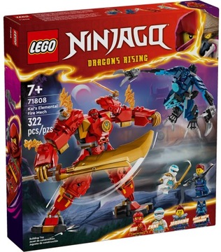 LEGO Ninjago Механический элемент огня Кая 71808 + Ледяной дракон 30649
