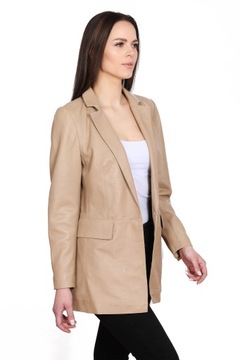 Płaszcz skórzany DAVID RYAN - Stella beige - 2XL