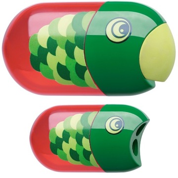 Temperówka z gumką 2w1 FABER-CASTELL Ryba