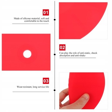 Виниловый коврик для пластинок Красный Аксессуары Резина