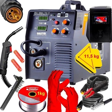 ГАЗОВЫЙ сварочный аппарат MIGOMAT MIG MAG MMA TIG 250 + НАБОР УГЛОВОЙ ПРОВОЛОКИ, ПЕРЧАТКИ