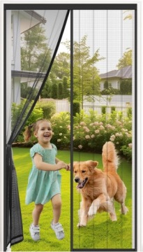 MAGNETYCZNA MOSKITIERA NA DRZWI BALKONOWE OCHRONA PRZED OWADAMI 80x210cm