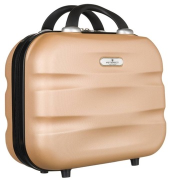 Kosmetyczka podróżna Peterson PTN 5806 -S kuferek złoty