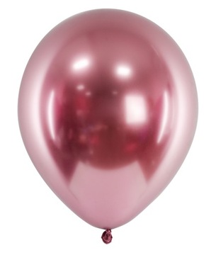 Balony Glossy różowo-złoty chrom, 30cm, 50 szt.