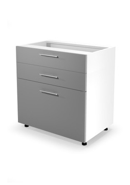 BELLA D3S-80/82 szafka dolna z szufladami Hettich front jasny popiel połysk