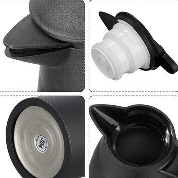 СТАЛЬНОЙ СТОЛ-ТЕРМОС КУВШИН ДЛЯ КОНФЕРЕНЦИЙ 2 Л, ЧЕРНЫЙ